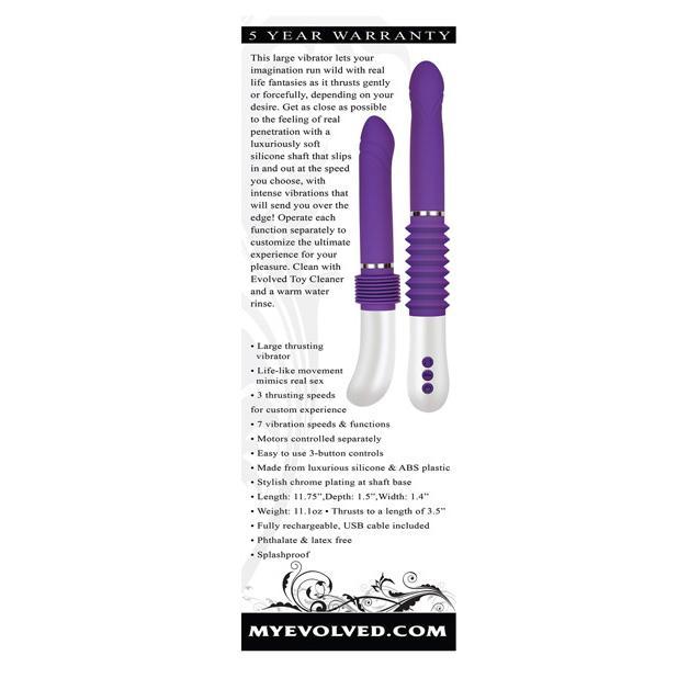 Evolved - Infinite Rechargeable Thrusting Sex Machine (Purple) EV1001 CherryAffairs