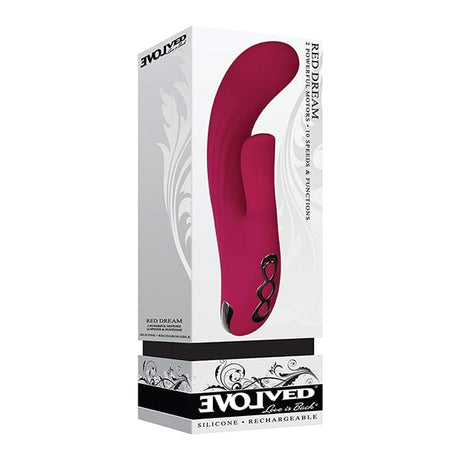 Evolved - Red Dream Dual Stimulator Rabbit Vibrator (Burgundy) EV1051 CherryAffairs