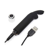 Fifty Shades of Grey - Greedy Girl Rechargeable Bullet Rabbit Vibrator (Black) FSG1107 CherryAffairs