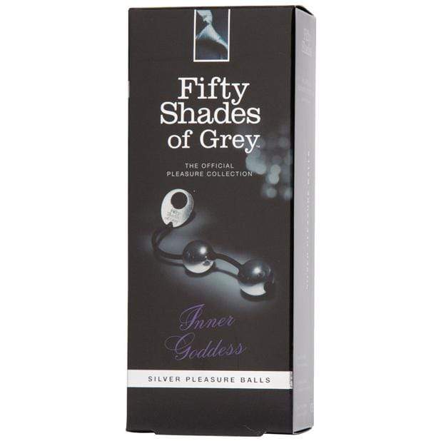 Fifty Shades of Grey - Inner Goddess Silver Metal Pleasure Kegel Balls (Black) FSG1096 CherryAffairs