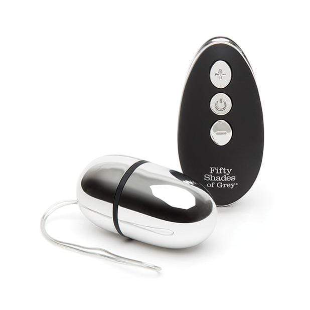 Fifty Shades of Grey - Relentless Vibrations Remote Control Pleasure Egg (Silver) FSG1111 CherryAffairs