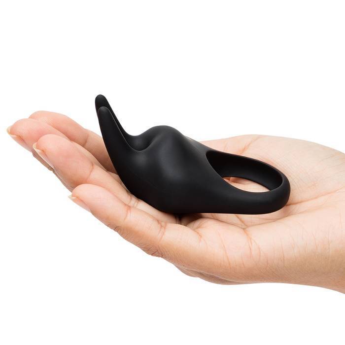 Fifty Shades of Grey - Sensation Rechargeable Vibrating Rabbit Love Ring (Black) FSG1168 CherryAffairs