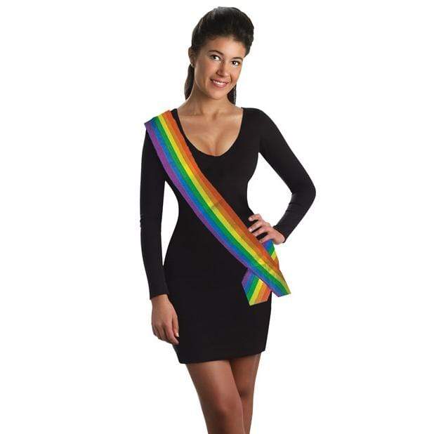 Forum Novelties - Rainbow Pride Party Fantasy Sash (Multi Colour) FN1013 CherryAffairs