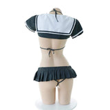 Garden - Sexy Sailor Girl Uniform Bikini Costume (Black)    Costumes