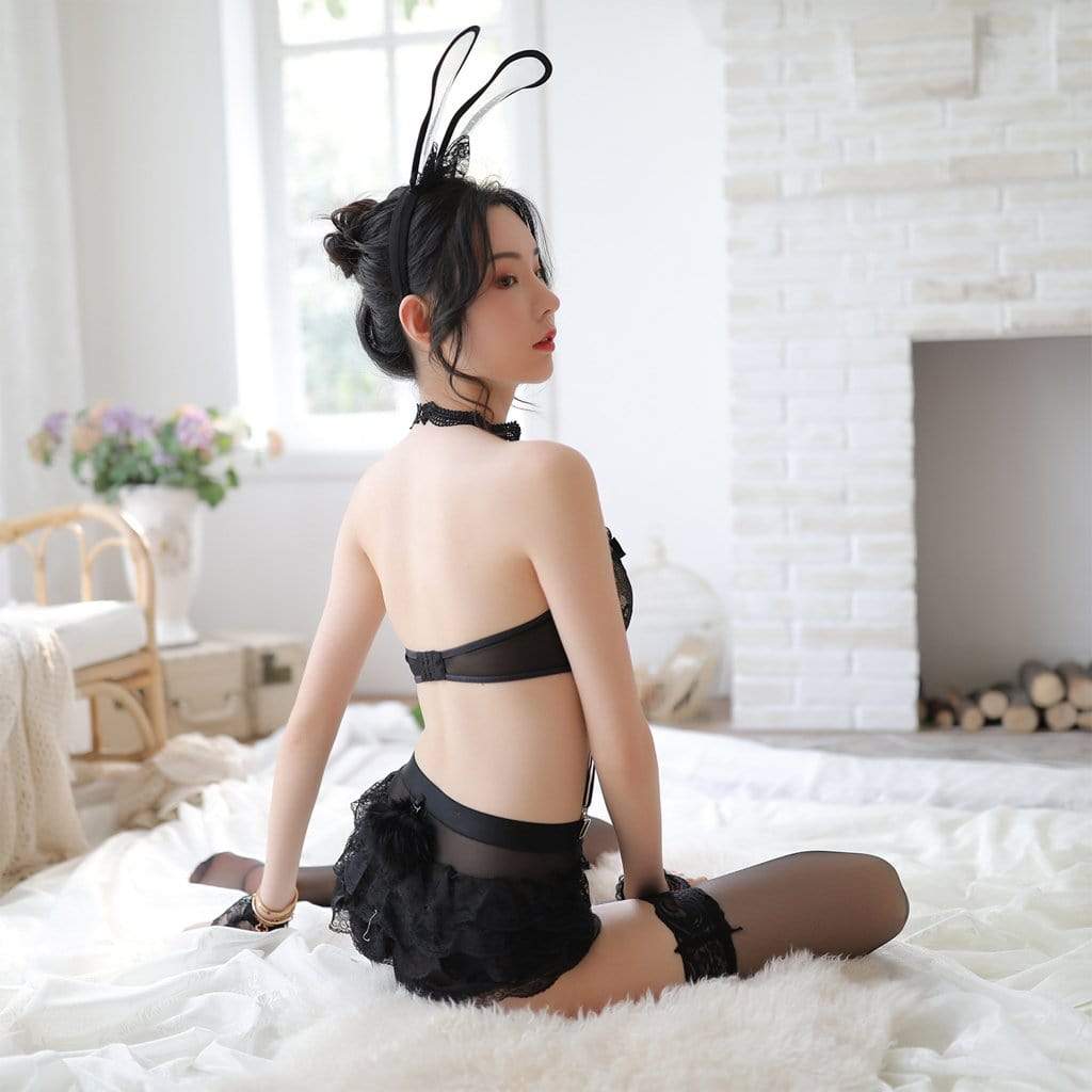 Garden - Tsukimi Dapyon Naughty Bunny Costume (Black) GD1027 CherryAffairs