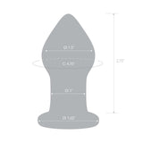 Glas - Amethyst Rain Glass Butt Plug 3.25" (Clear) GL1001 CherryAffairs
