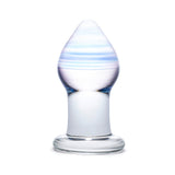 Glas - Amethyst Rain Glass Butt Plug 3.25" (Clear) GL1001 CherryAffairs