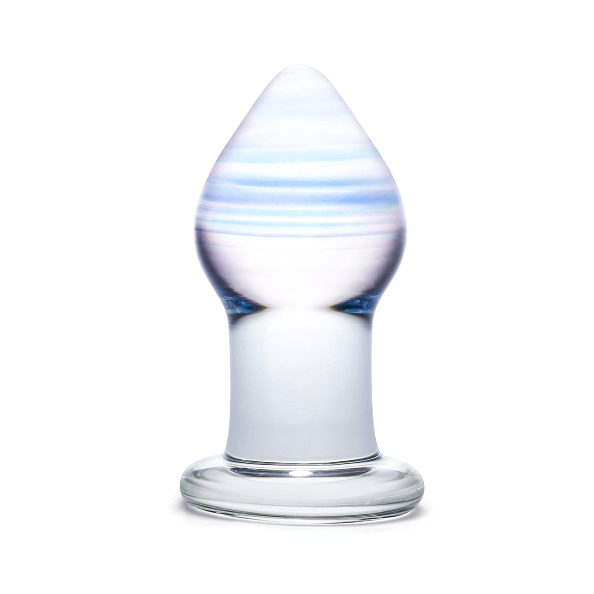 Glas - Amethyst Rain Glass Butt Plug 3.25&quot; (Clear) GL1001 CherryAffairs