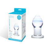 Glas - Amethyst Rain Glass Butt Plug 3.25" (Clear) GL1001 CherryAffairs