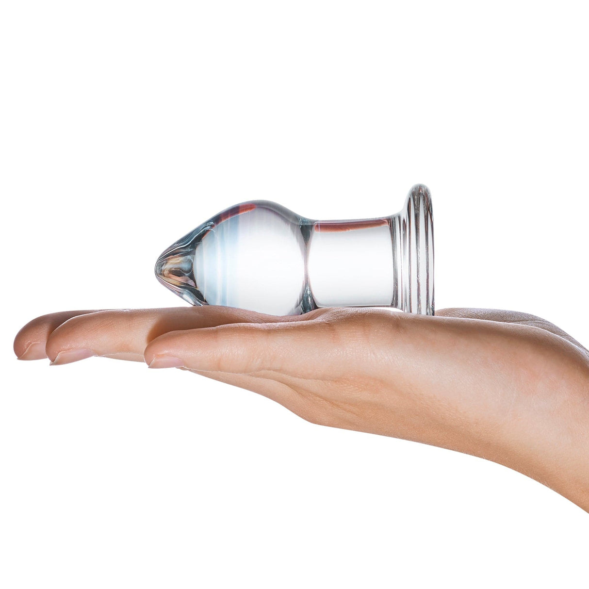 Glas - Amethyst Rain Glass Butt Plug 3.25" (Clear) GL1001 CherryAffairs
