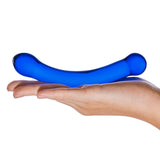 Glas - Curved G Spot Hand Blown Glass Dildo 6" (Blue)    Glass Dildo (Non Vibration)