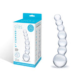 Glas - Curved Glass Beaded Hand Blown Glass Dildo 5" (Clear)    Glass Dildo (Non Vibration)