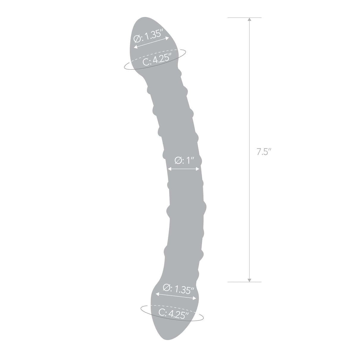 Glas - Double Trouble Glass Dildo 10&quot; (Clear) GL1006 CherryAffairs