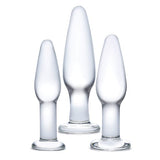 Glas - Glass Anal Training Kit Set 3 Piece (Clear)    Anal Kit (Non Vibration)