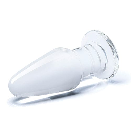 Glas - Glass Butt Plug Hand Blown Glass Dildo 3.5" (Clear) GL1039 CherryAffairs