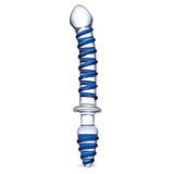 Glas - Mr Swirly Double Ended Glass Dildo and Butt Plug 10" (Clear)    Glass Anal Plug (Non Vibration)