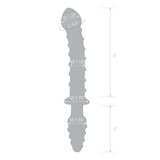 Glas - Mr Swirly Double Ended Glass Dildo and Butt Plug 10" (Clear)    Glass Anal Plug (Non Vibration)