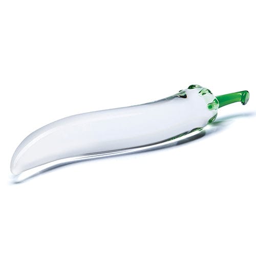 Glas - Naturals Chili Pepper Hand Blown Glass Dildo 8.25" (Clear) GL1042 CherryAffairs