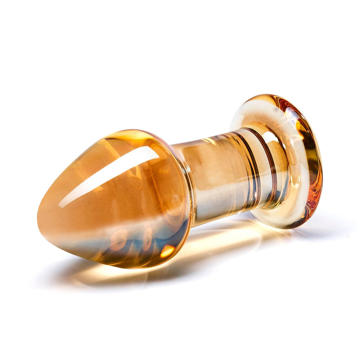 Glas - Over Easy Glass Butt Plug 3.5" (Orange) GL1009 CherryAffairs