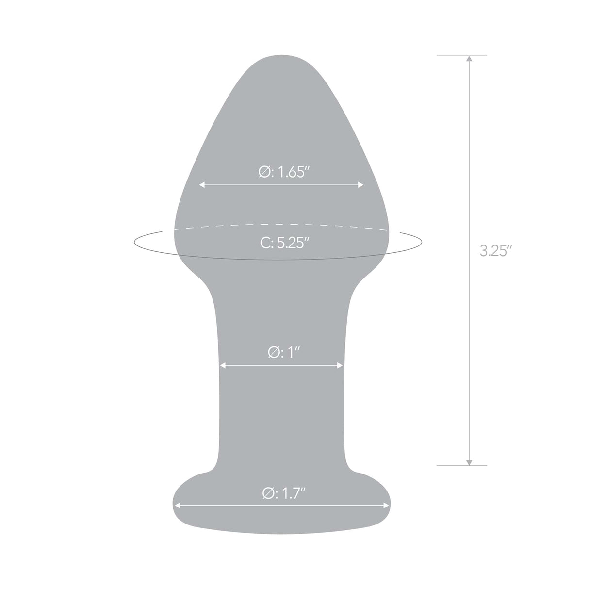 Glas - Over Easy Glass Butt Plug 3.5" (Orange) GL1009 CherryAffairs