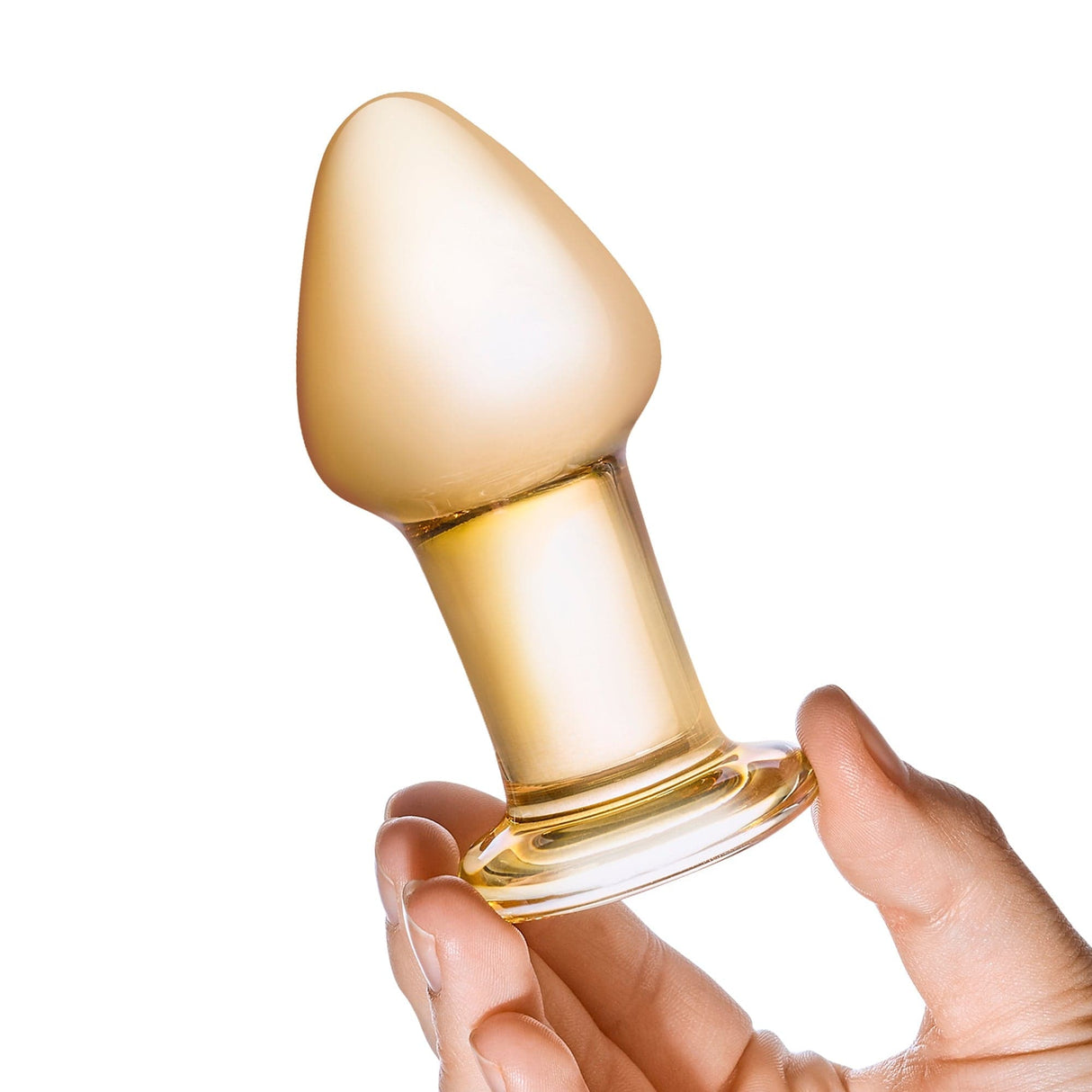 Glas - Over Easy Glass Butt Plug 3.5" (Orange) GL1009 CherryAffairs