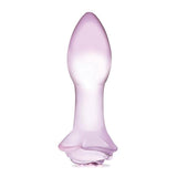 Glas - Rosebud Glass Butt Plug 5" (Pink) GL1032 CherryAffairs