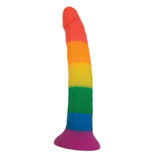 Hott Products - Rainbow Power Driver Strap On Dildo with Harness 7" (Multi Colour) HTP1011 CherryAffairs
