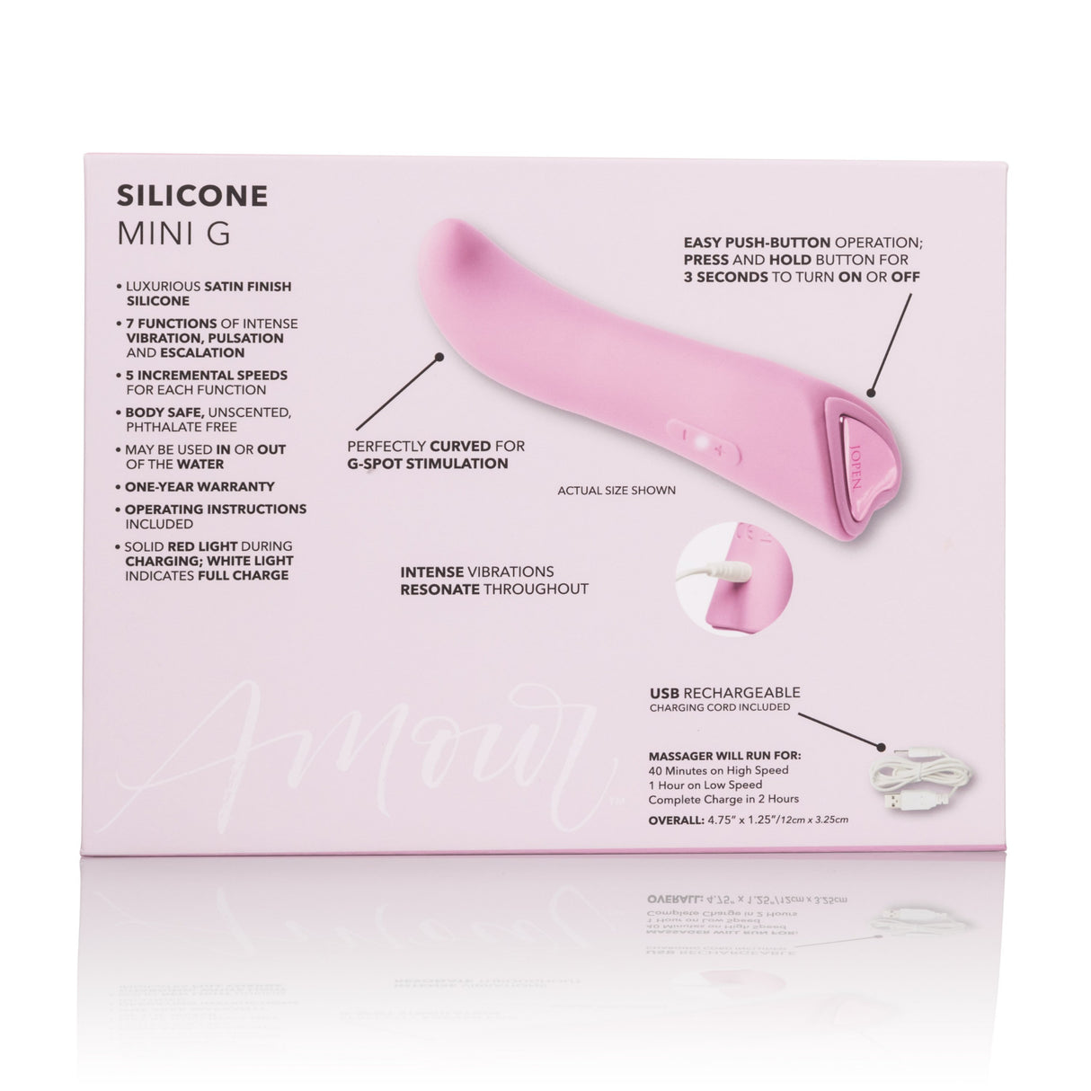 Jopen - Amour Silicone Mini G Spot Vibrator (Pink) JP1028 CherryAffairs