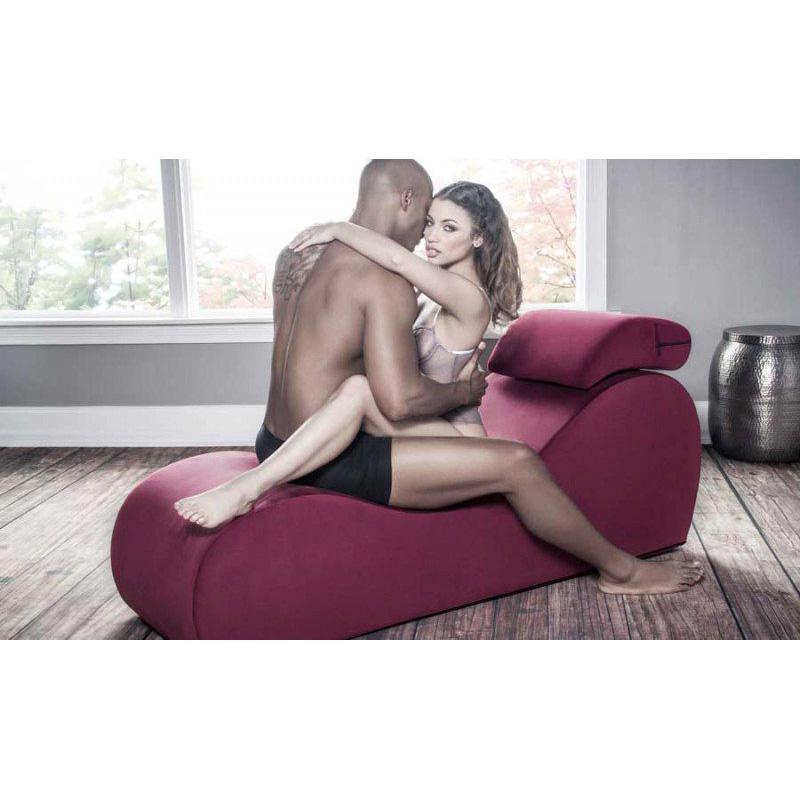 Liberator - Esse Chaise Sex Furniture (Black Velvish Fabric) LB1031 CherryAffairs