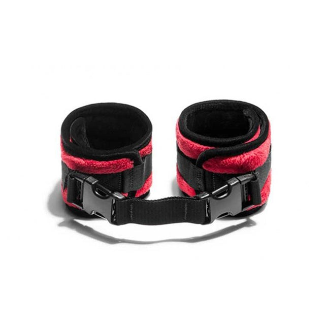 Liberator - Plush Wrist Cuffs (Shag Red) LB1080 CherryAffairs
