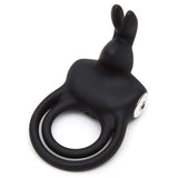 Love Honey - Happy Rabbit Rechargeable Love Ring (Black) LH1017 CherryAffairs