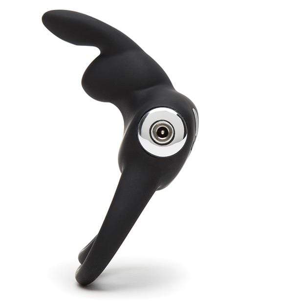 Love Honey - Happy Rabbit Rechargeable Love Ring (Black) LH1017 CherryAffairs