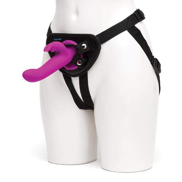 Love Honey - Happy Rabbit Vibrating Strap on Harness Set (Purple) LH1019 CherryAffairs