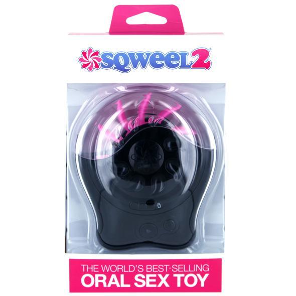 Lovehoney - Sqweel 2 Oral Sex Toy Clit Massager (Black) SQ1002 CherryAffairs