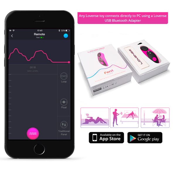 Lovense - Ferri App-Controlled Panty Vibrator (Pink) | CherryAffairs   CherryAffairs.sg