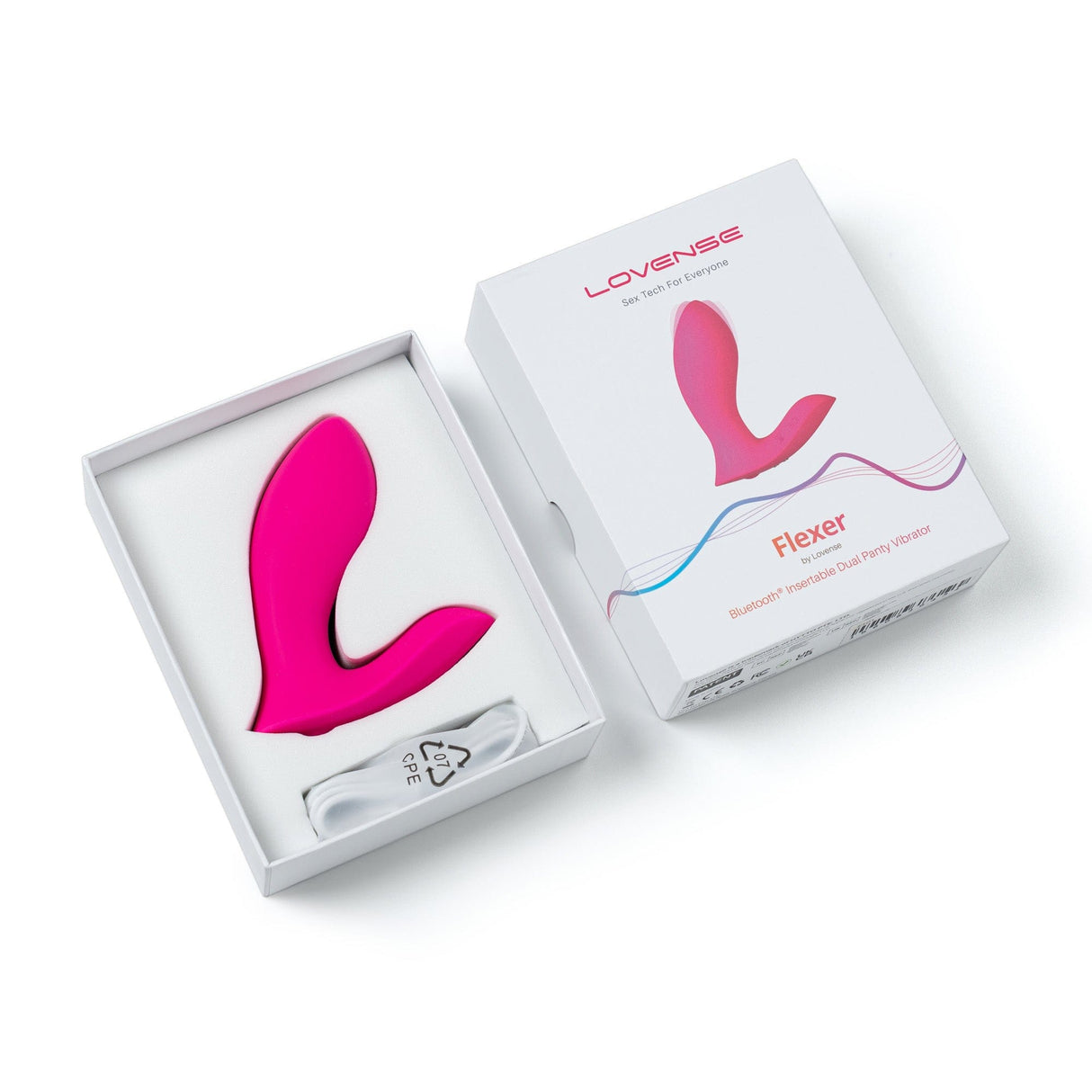 Lovense - Flexer App-Controlled Panties Vibrator (Pink)    Panties Massager Remote Control (Vibration) Rechargeable