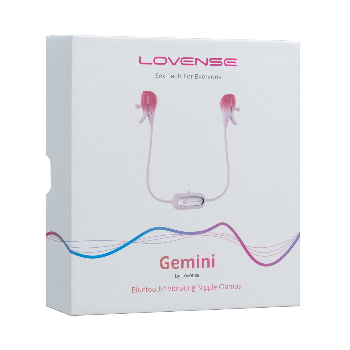 Lovense - Gemini App-Controlled Vibrating Nipple Clamps (Pink)    Nipple Clamps (Vibration) Rechargeable