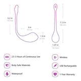 Lovense - Lush 2 App-Controlled Bullet Egg Vibrator (Pink)    Wireless Remote Control Egg (Vibration) Rechargeable