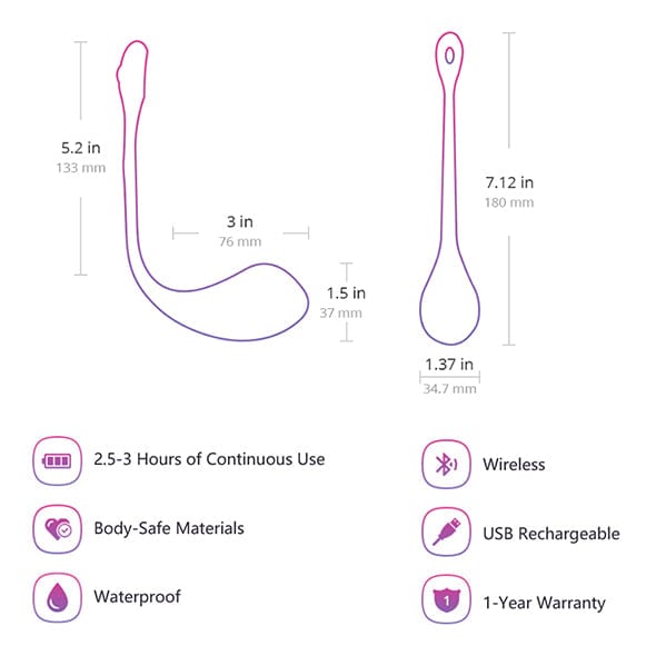Lovense - Lush 2 App-Controlled Bullet Egg Vibrator (Pink) | CherryAffairs CherryAffairs.sg Lovense - Lush 2 App-Controlled Bullet Egg Vibrator (Pink) | CherryAffairs CherryAffairs.sg