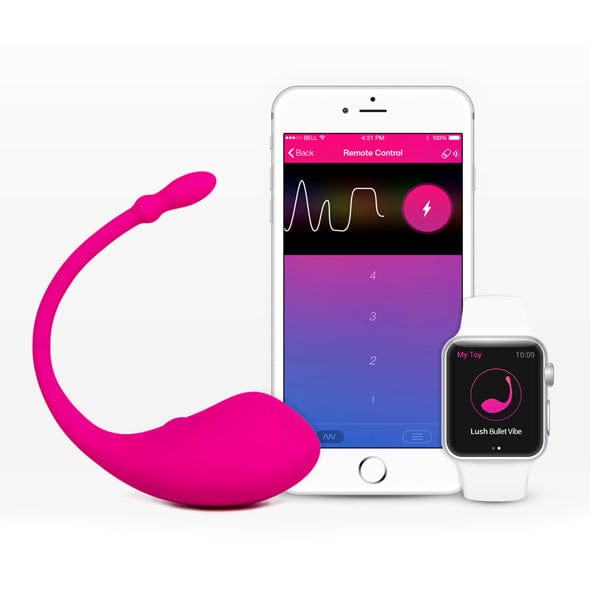 Lovense - Lush App-Controlled Bullet Egg Vibrator (Pink)    Wireless Remote Control Egg (Vibration) Rechargeable