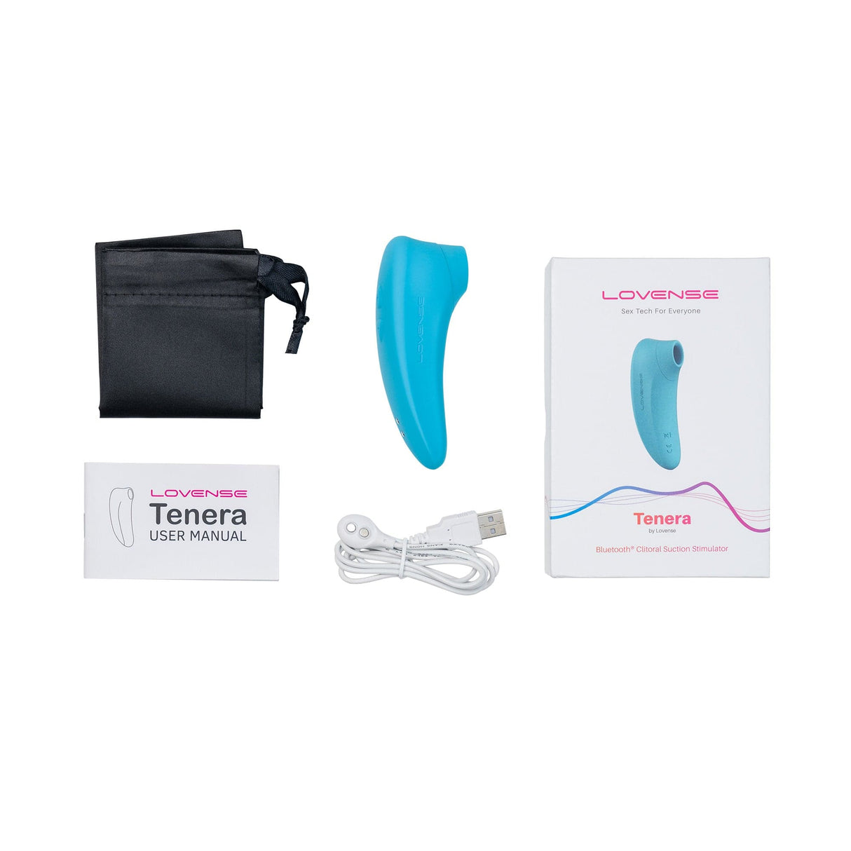 Lovense - Tenera App-Controlled Clitoral Air Stimulator Vibrator (Teal)    Clit Massager (Vibration) Rechargeable