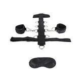 Lux Fetish - 3 pc Adjustable Neck and Wristraint Set (Black)    Hand/Leg Cuffs