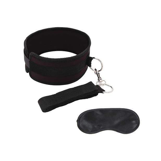 Lux Fetish - Collar and Leash Set (Black) LXF1006 CherryAffairs