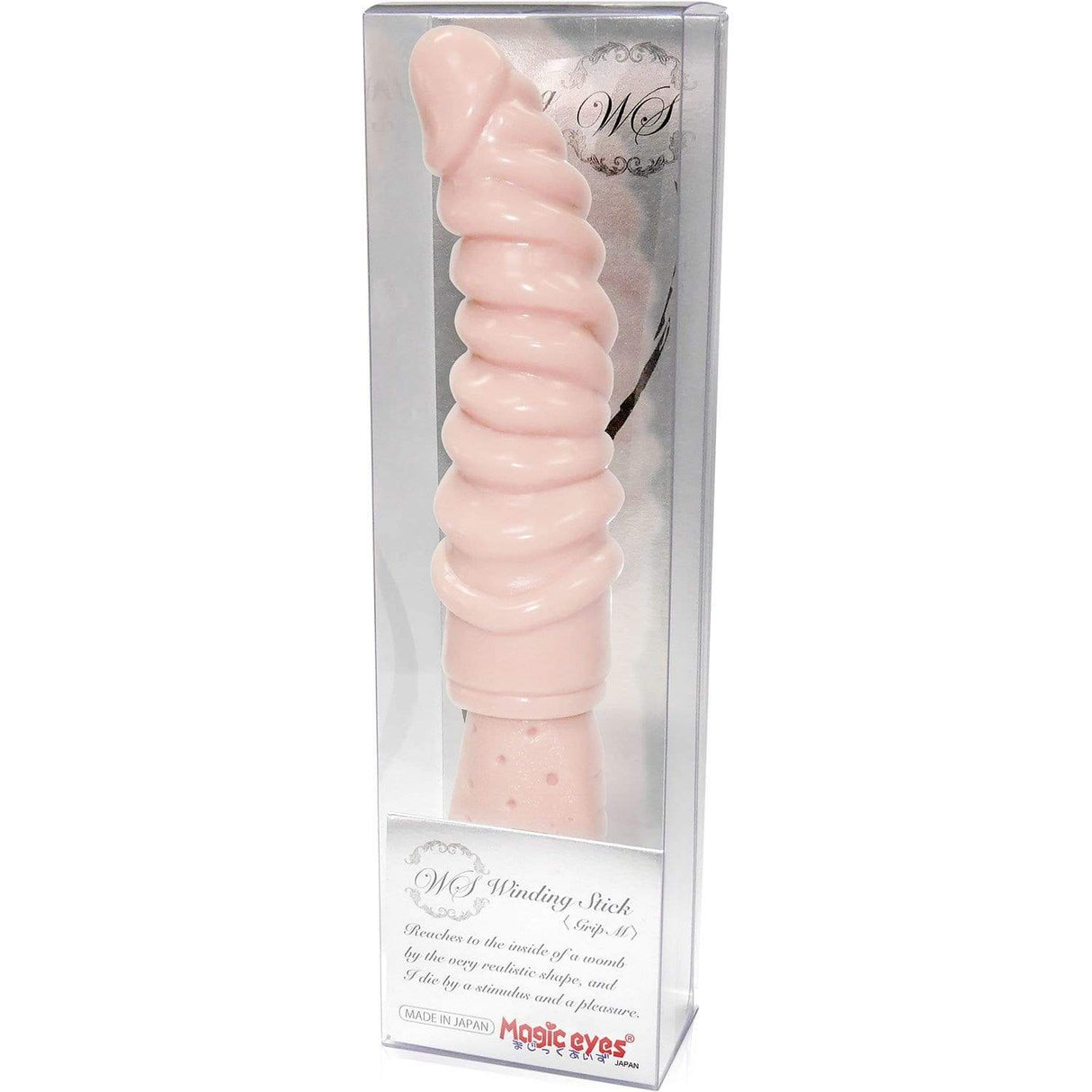 Magic Eyes - Winding Stick Grip M Dildo (Beige) MG1080 CherryAffairs