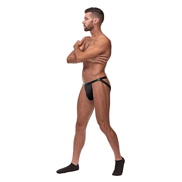 Male Power - Cage Matte Strappy Ring Jock Underwear L/XL (Black)    Gay Pride Underwear