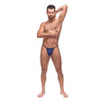 Male Power - Diamond Mesh Posing Strap Underwear O/S (Blue)    Gay Pride Underwear