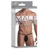 Male Power - G String with Front Ring Underwear O/S (Black)    Gay Pride Underwear