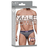 Male Power - Heather Haze CutoutJock Underwear L/X (Grey)    Gay Pride Underwear