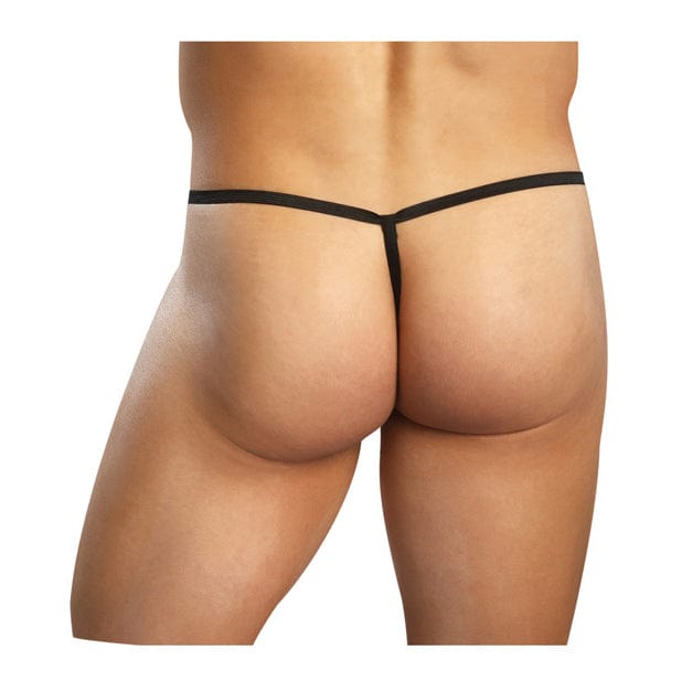 Male Power - Nylon Lycra Pouch Thong Underwear O/S (Black)    Gay Pride Underwear