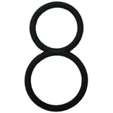 Malesation - Figure 8 Cock Ring (Black)    Silicone Cock Ring (Non Vibration)